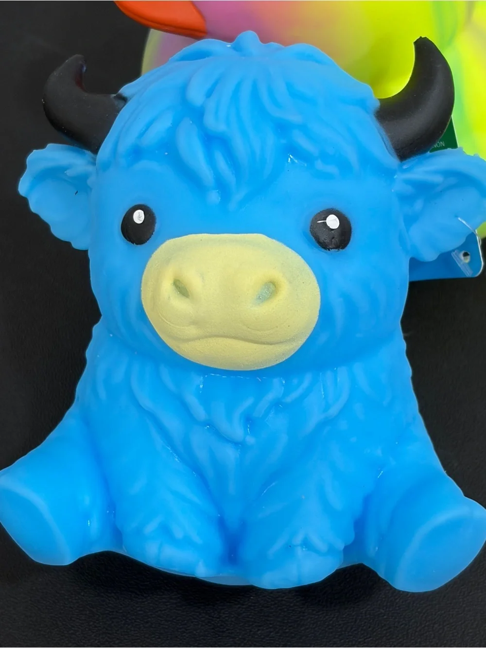 Squeezy Blue Cow & Tie-Dye Duck Squishy Toy New